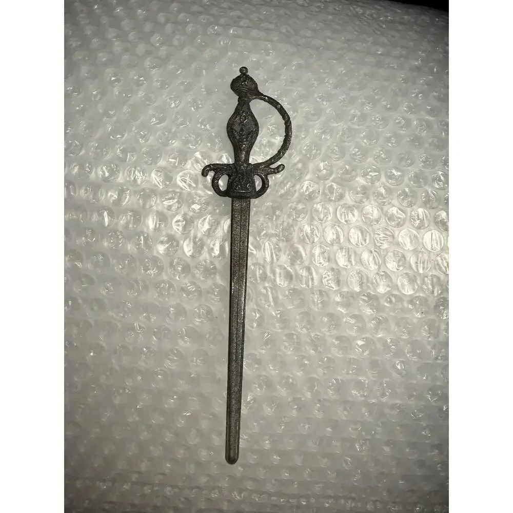 Vintage Antique England Figural Sword Rapier Dagger Knife Letter Opener Decor